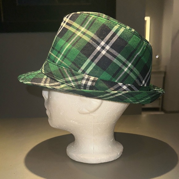 Green Plaid Fedora Hat perfect for St.Patty’s Day! ☘️ - Picture 3 of 17